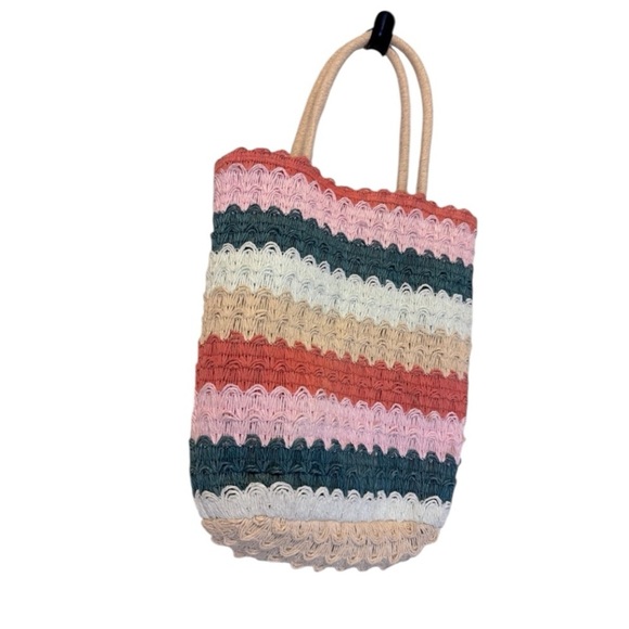 Art Class Macrame Rainbow Patterned Tote Bag - Picture 6 of 8